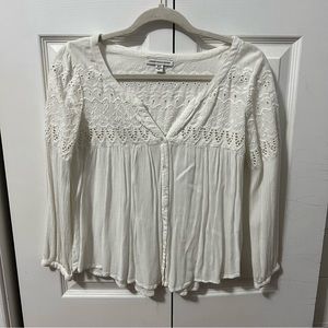 AMERICAN EAGLE BUTTON DOWN FLOWY BLOUSE | XS